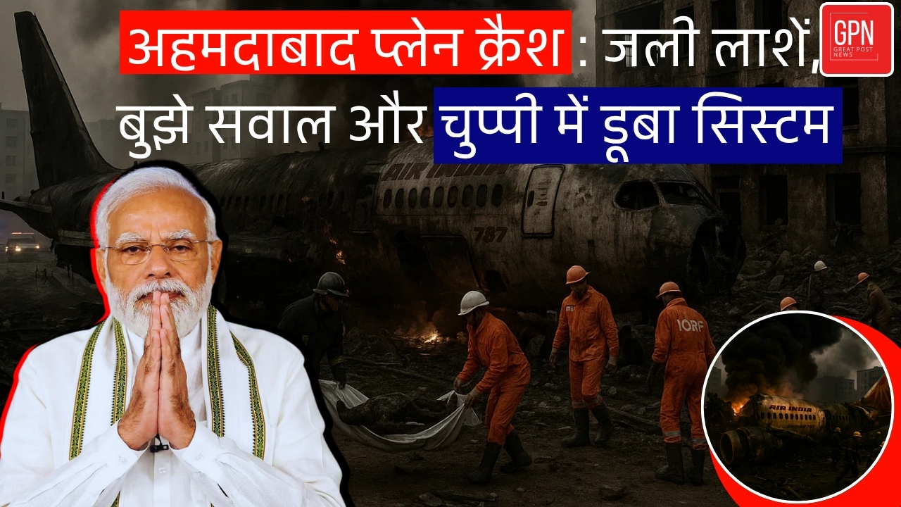 Ahmedabad Plane Crash : जले सवाल और चुप्पी में डूबा सिस्टम || Great Post News | #ahmedabadplanecrash